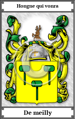 De meilly Family Crest Download (JPG) Book Plated - 600 DPI